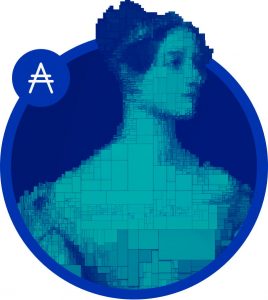 Cardano ADA Logo Blue Επίσημος Ada Lovelace Computer Programmer